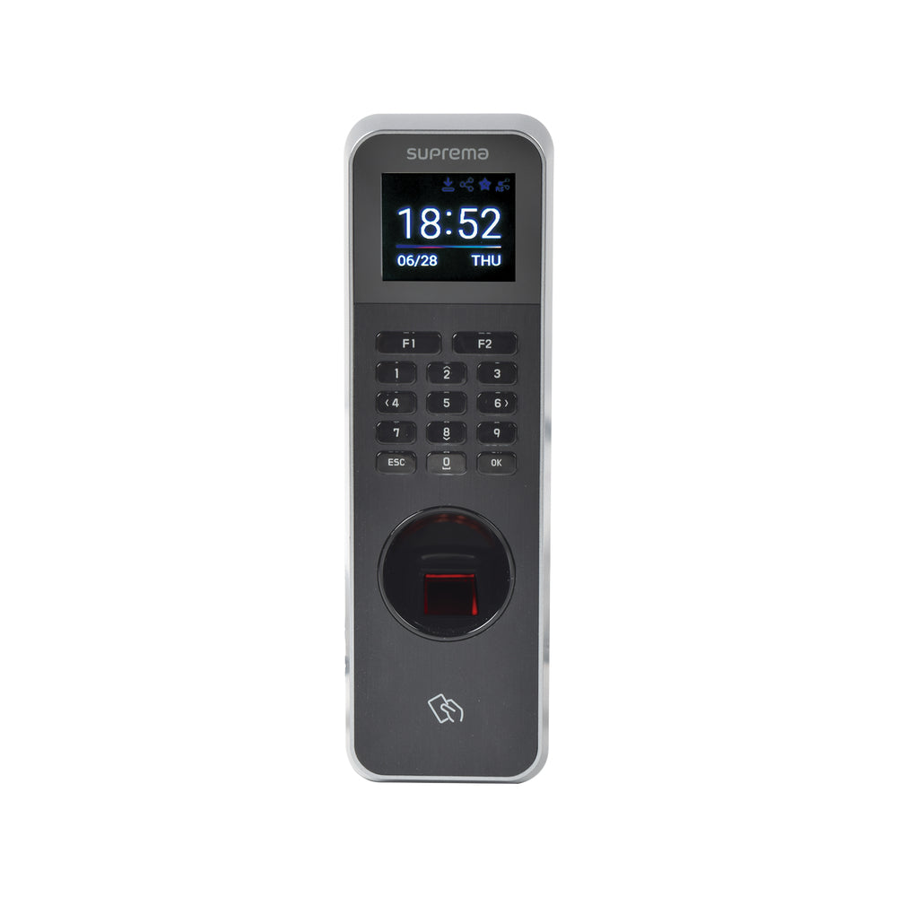 Suprema BioLite N2 Zugangskontrollleser – 13,56 MHz, NFC, Fingerabdruck, 14-Tasten-Tastatur, IP67, 12 V DC