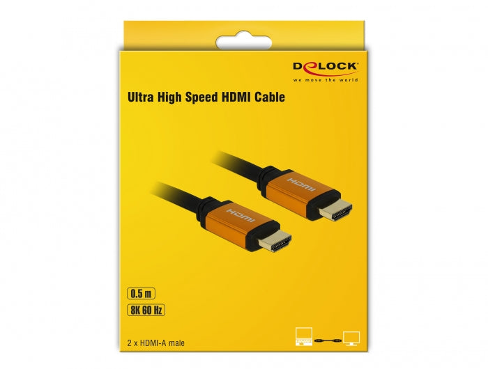 DeLOCK HDMI-Kabel, Schwarz, Gold, 85726, 1 Stück