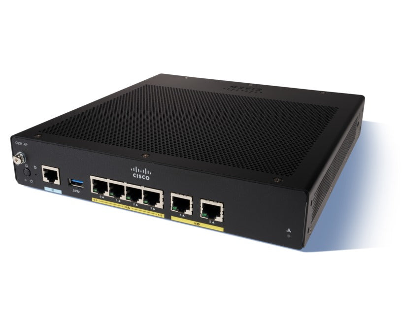 Cisco C927-4P – Enterprise-Router, DSL, 4x LAN (GbE), Schwarz