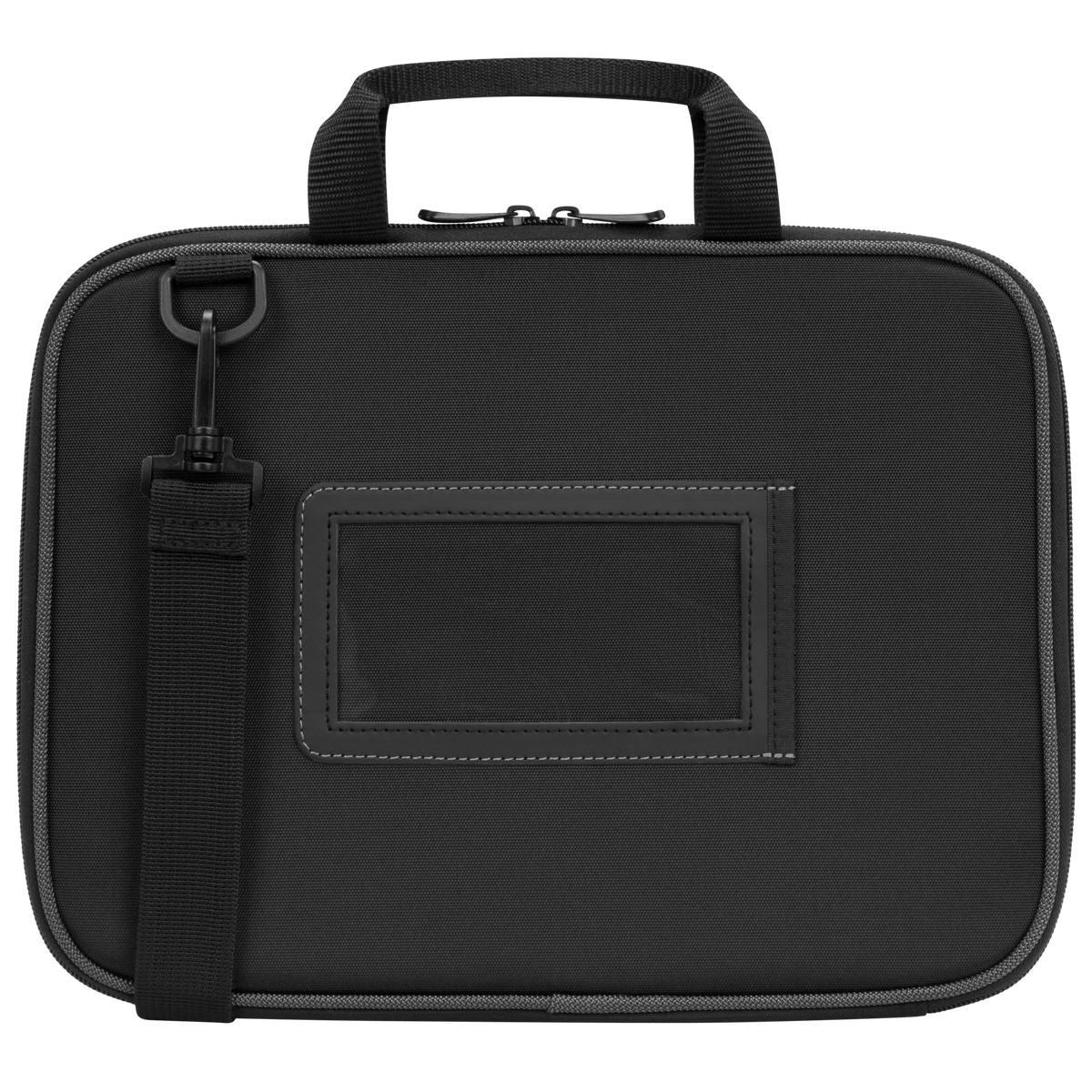 Targus Notebook-Tasche bis 11,6" – abnehmbarer Schultergurt, Fronttasche – Schwarz/Grau