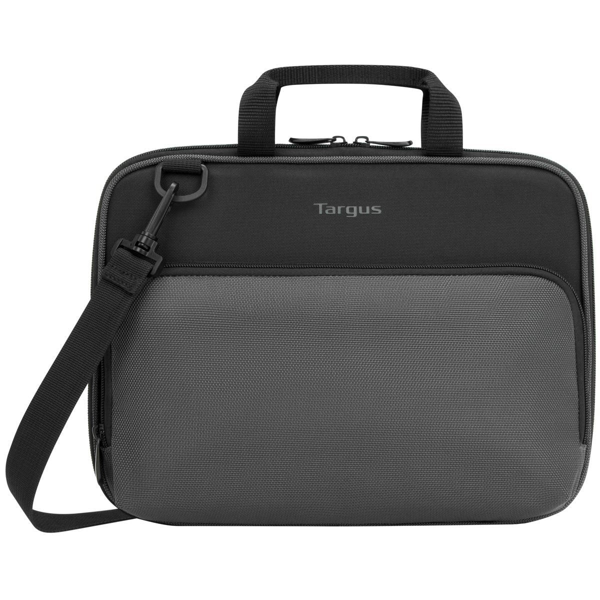 Targus Notebook-Tasche bis 11,6" – abnehmbarer Schultergurt, Fronttasche – Schwarz/Grau