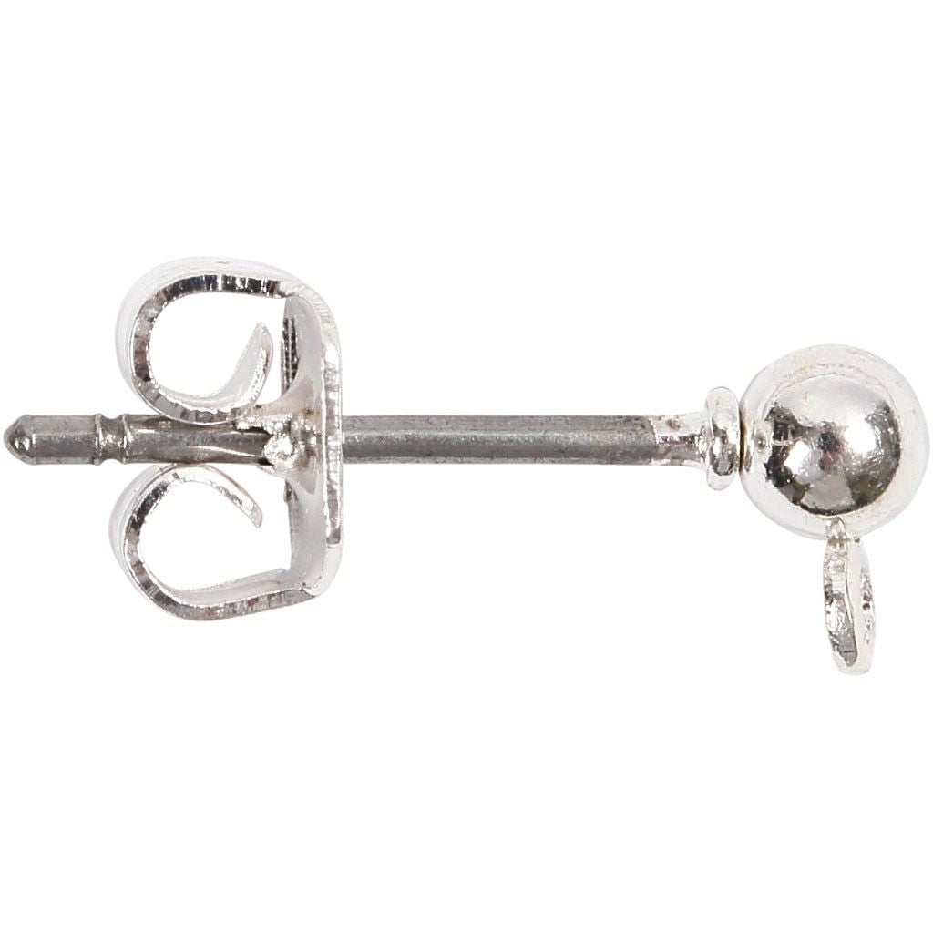 Creativ Company Ohrring, Metall, Silber, 10 Stk., Art.-Nr. 603100