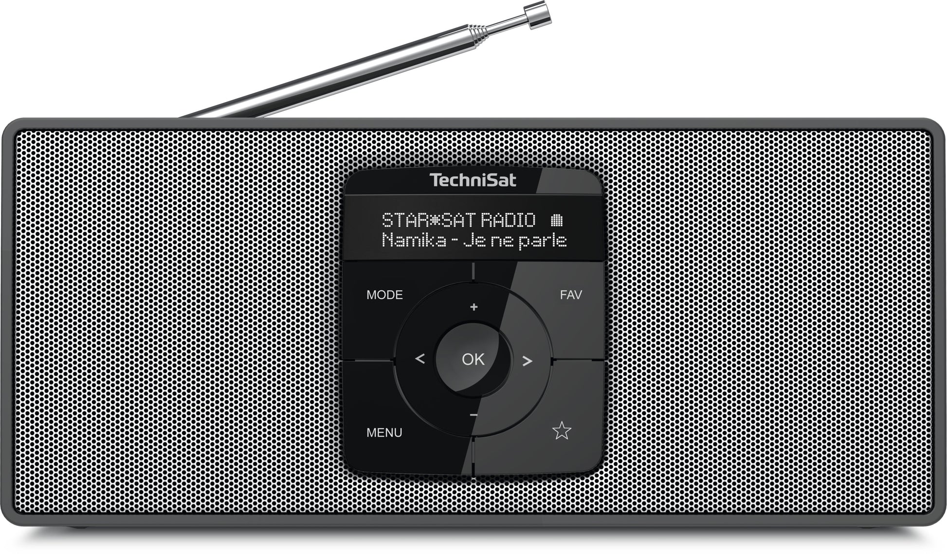 TechniSat Digitradio 2 Stereo – DAB-/Internetradio – Portabel – DAB+, UKW, Bluetooth, 10 h – Silber