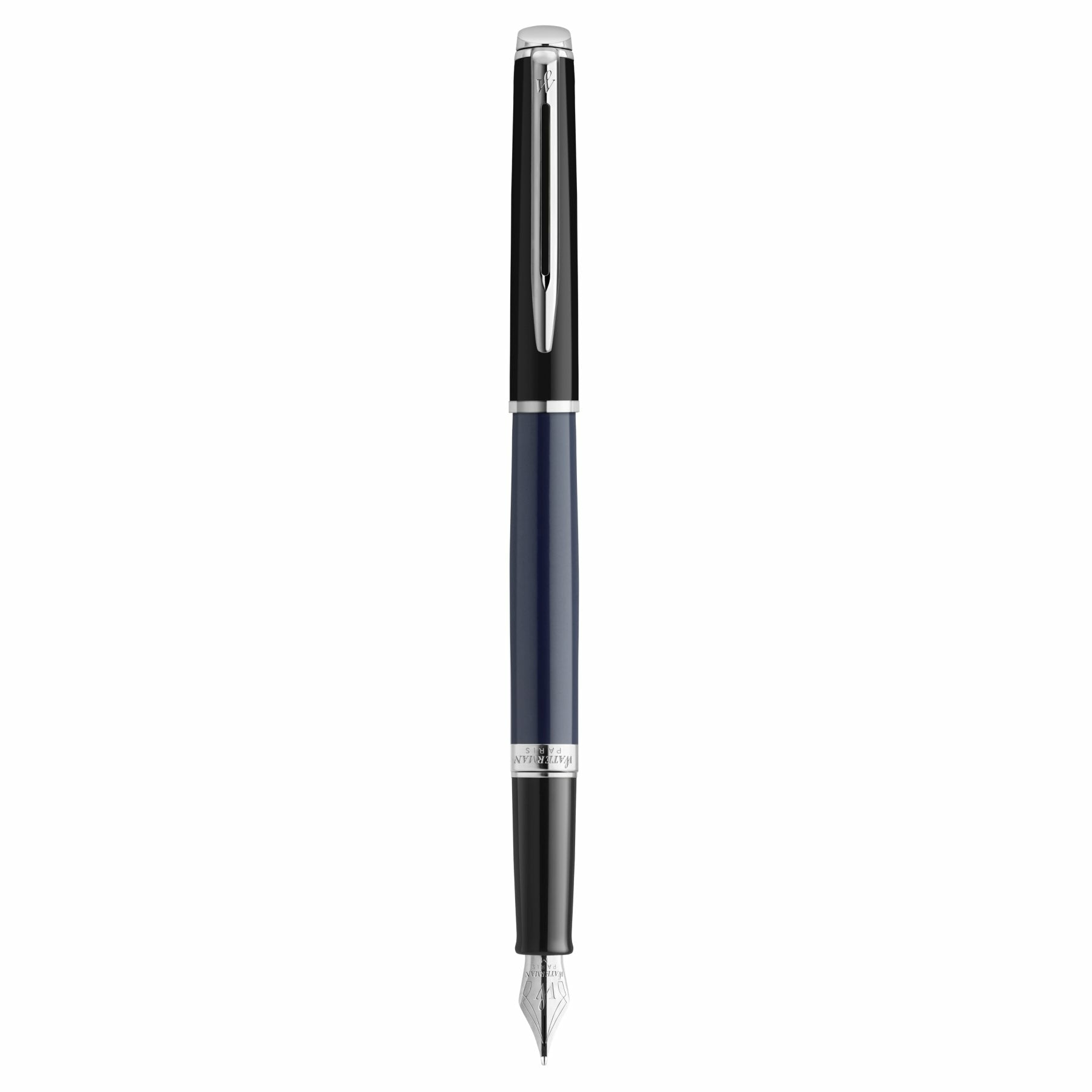 Waterman Hémisphère Colour Blocking Schwarz & Blau – Federspitze M – schwarz/blau, blau – Patronen