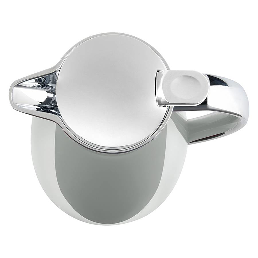 EMSA Thermoskanne CAMPO – 1 l, Ø 15,2 cm, Edelstahl 18/10/Glas, Grau, Schraubverschluss, vakuumisoliert