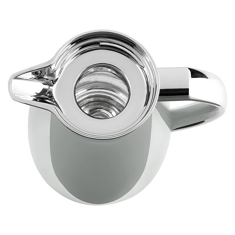 EMSA Thermoskanne CAMPO – 1 l, Ø 15,2 cm, Edelstahl 18/10/Glas, Grau, Schraubverschluss, vakuumisoliert