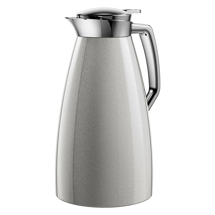 EMSA Thermoskanne Plaza – 1 l, Ø 15,9 cm, Edelstahl 18/10, Schraubverschluss, vakuumisoliert