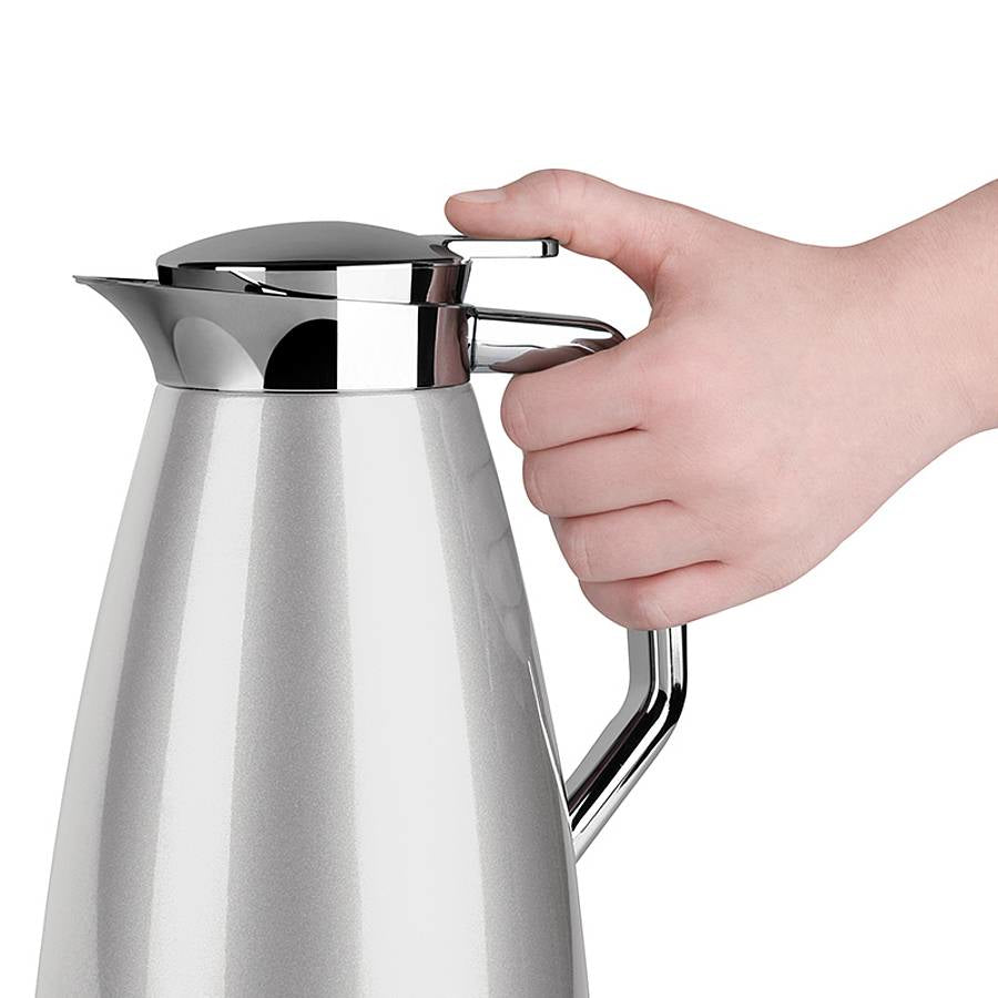 EMSA Thermoskanne Plaza – 1 l, Ø 15,9 cm, Edelstahl 18/10, Schraubverschluss, vakuumisoliert