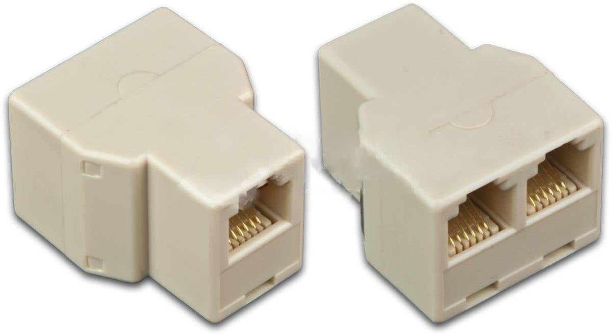 Wirewin MOD DX ADP 6/6-6/6 1:2 Adapter RJ-12 zu 2× RJ-12 – Cat3, Beige