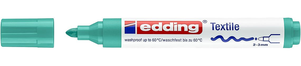 Edding 4500 Textilmarker – Rundspitze 2–3 mm – Grün – für Baumwolle und Leinen