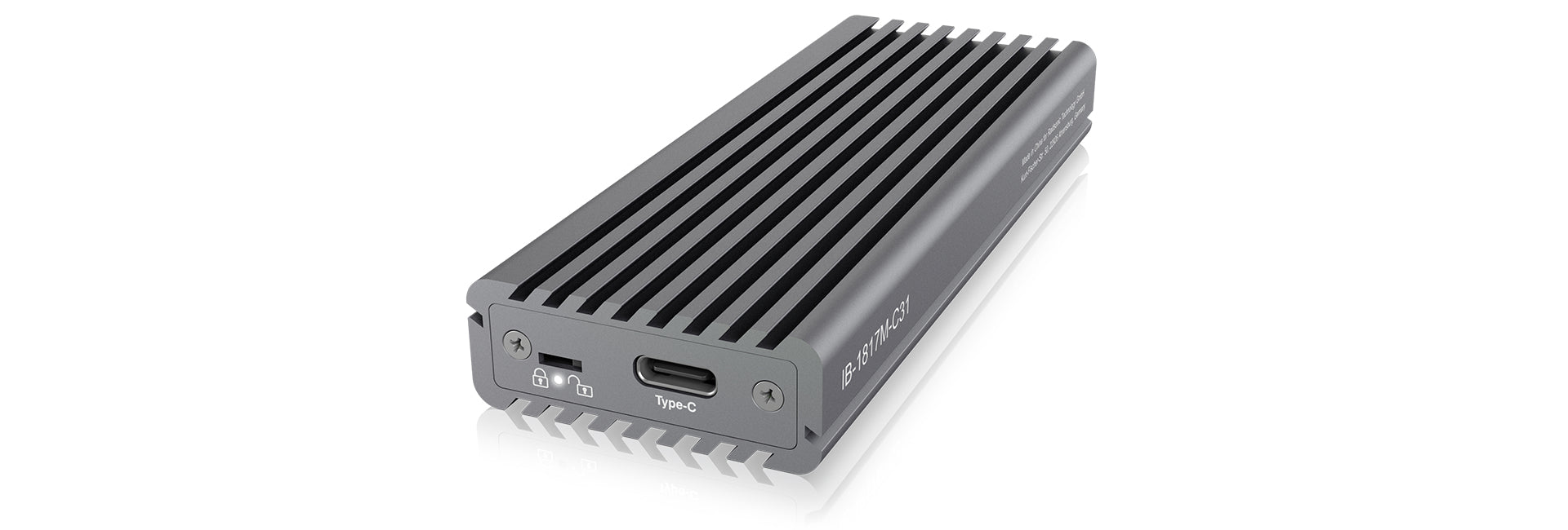 ICY BOX IB-1817M-C31 Schutzbox für M.2 2230/2242/2260/2280, USB 3.2 Gen 2 (10 Gbit/s) – für M.2 NVMe (M-Key)
