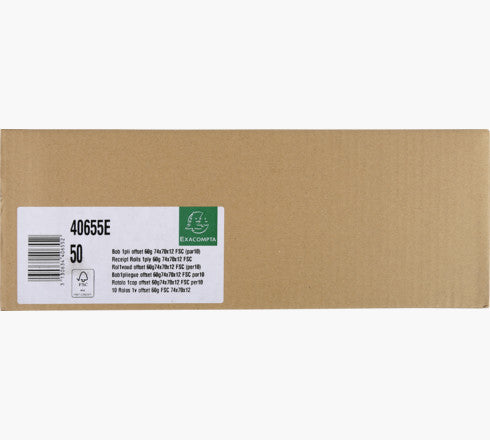 Exacompta Kassarolle – 74 mm × 40 m – 10 Stk.