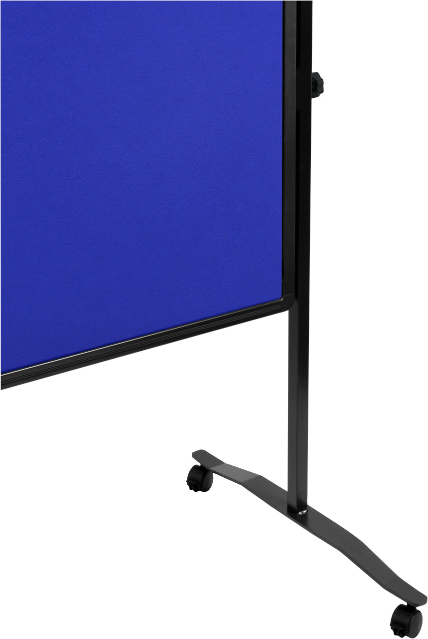 Legamaster Moderationswand – Filz, mit Rollen, doppelseitig – 120 × 150 cm – Marineblau, Alurahmen