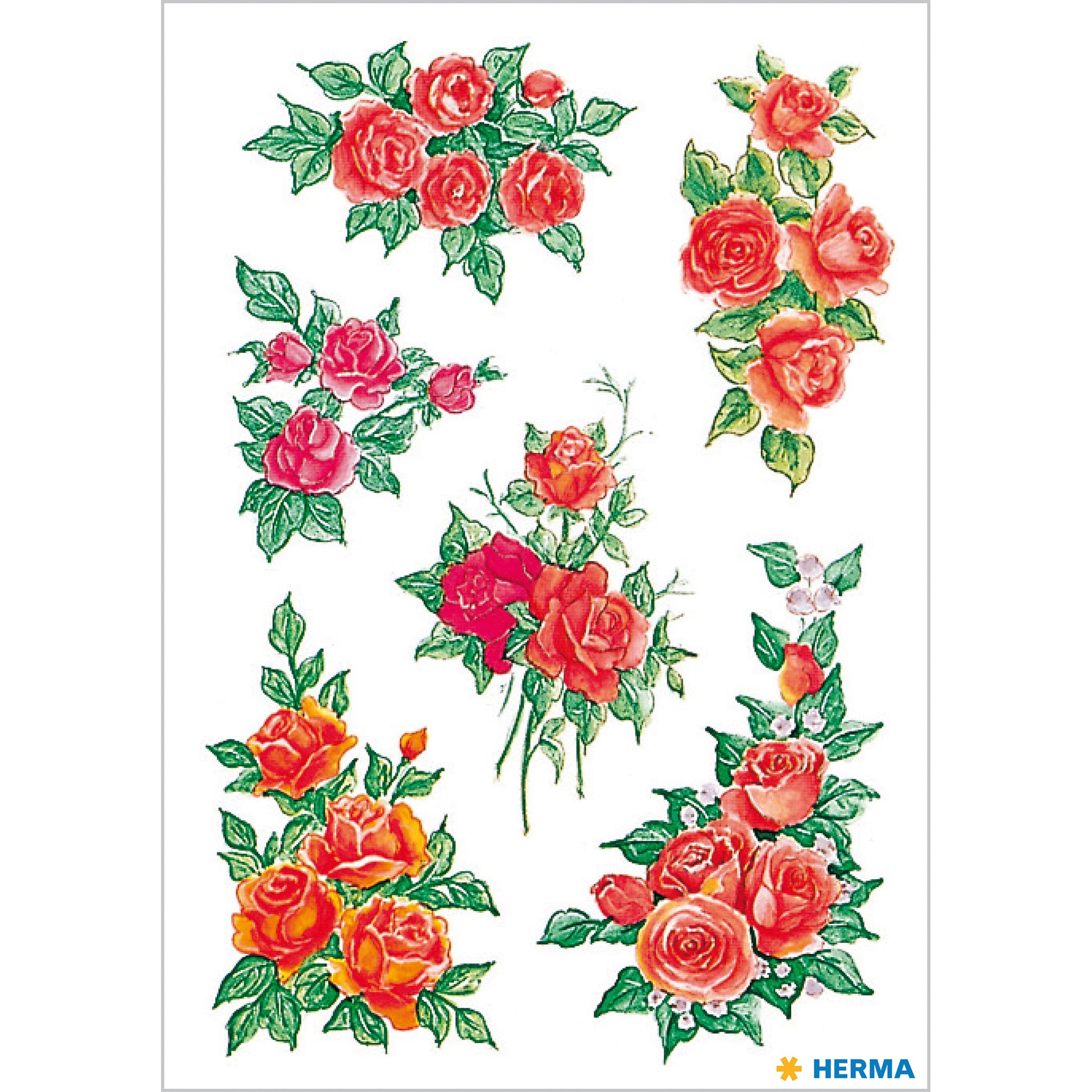 HERMA Schmucketiketten Decor – 84 × 120 mm – mehrfarbig – 18 Stk.
