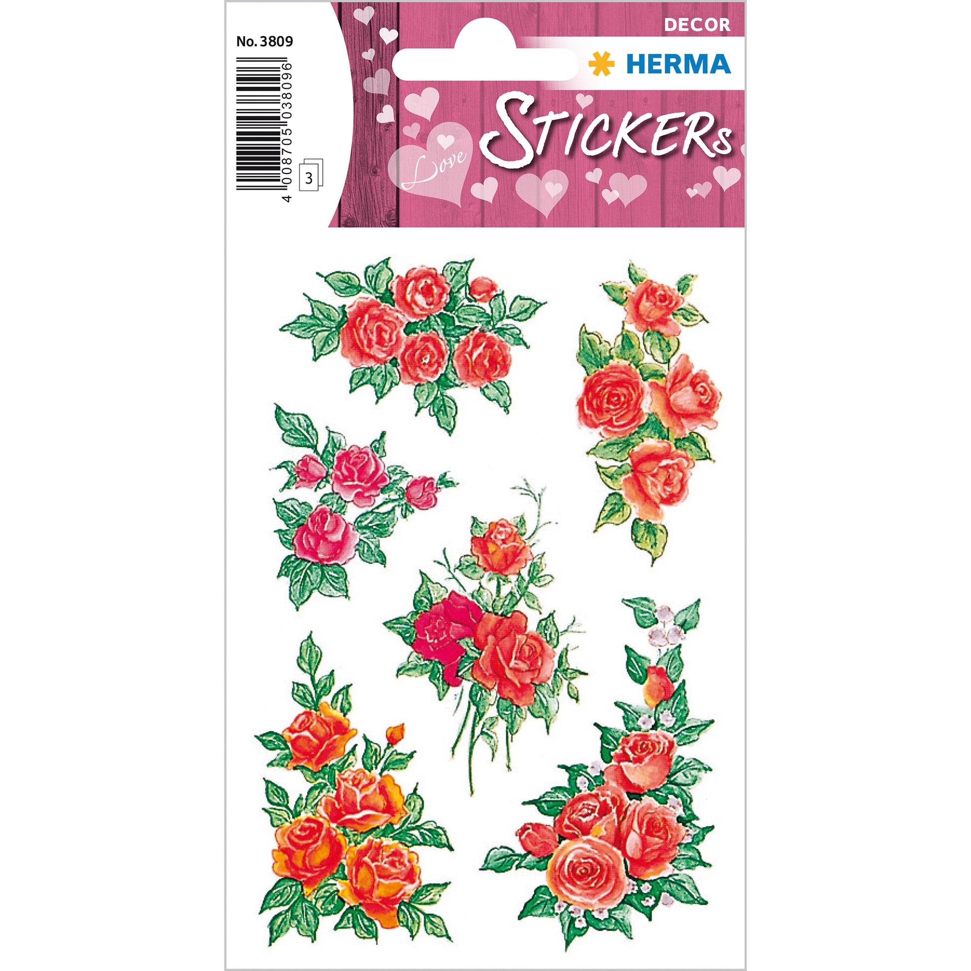 HERMA Schmucketiketten Decor – 84 × 120 mm – mehrfarbig – 18 Stk.