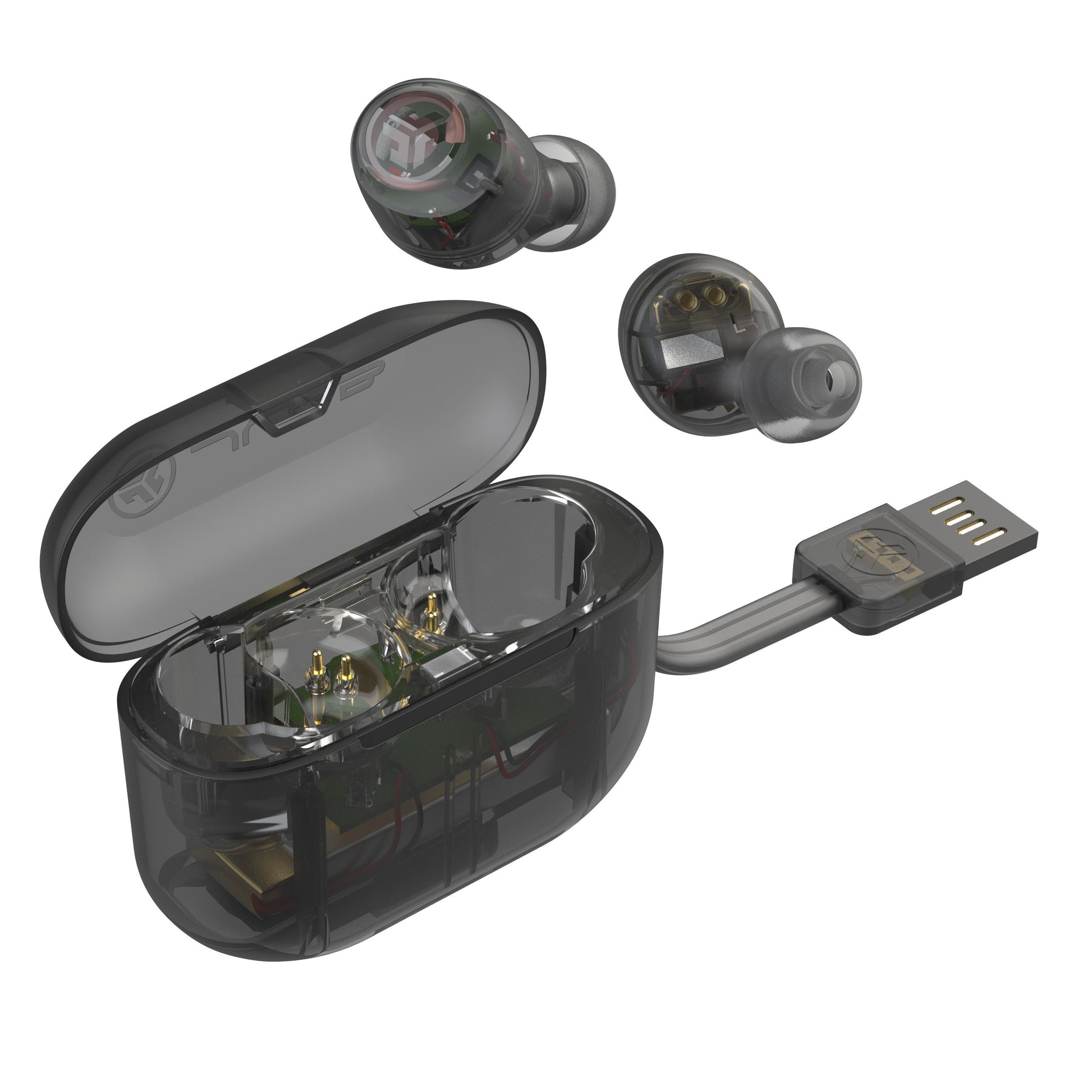 JLab Go Air Pop TWS In-Ear – Stereo, mit Ladecase, Transparent, BT 5.1