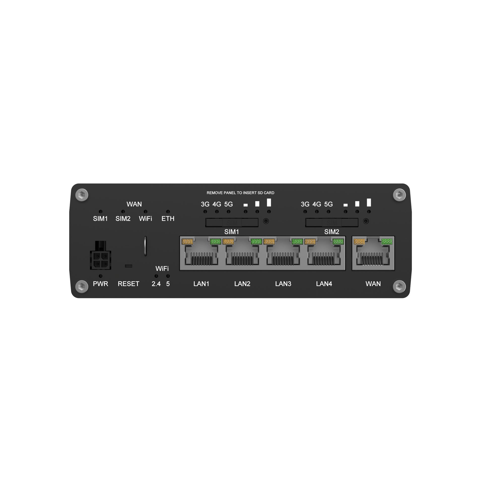 Teltonika RUTM52 5G Router – Wi‑Fi 5 (802.11ac), Dual‑Band (2,4/5 GHz), 5× Gigabit, Dual‑SIM, PoE