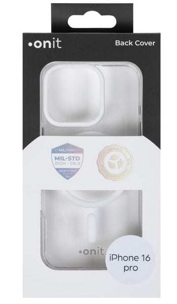ONIT Backcover – für Apple iPhone 16 Pro – MagSafe, PC+TPU+TPE, Transparent, bis 3 m sturzsicher