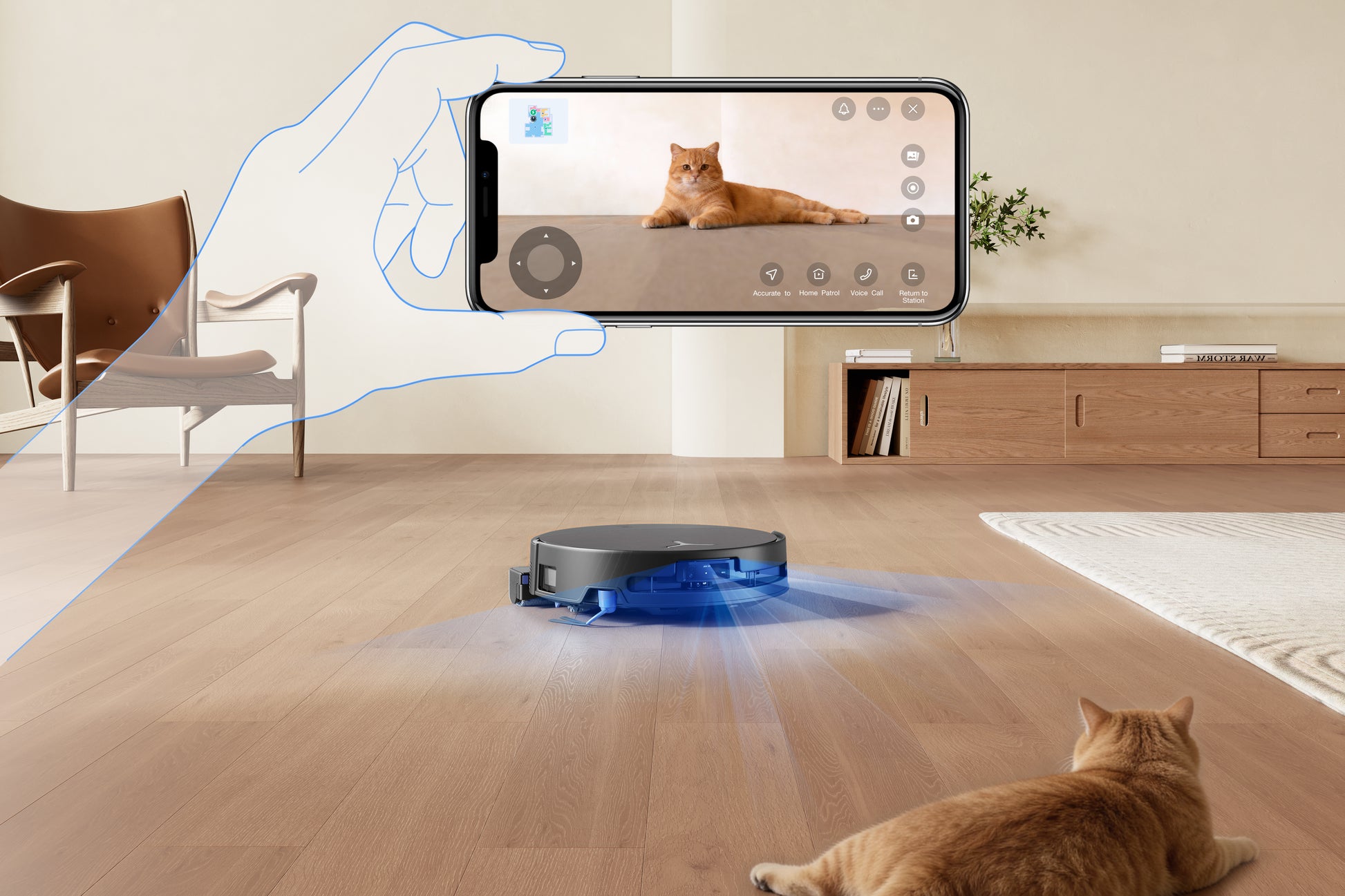 Ecovacs Deebot T90 PRO OMNI Saugroboter mit Absaugstation und Wischfunktion – 30000 Pa, 350 min, Höhe 98 mm