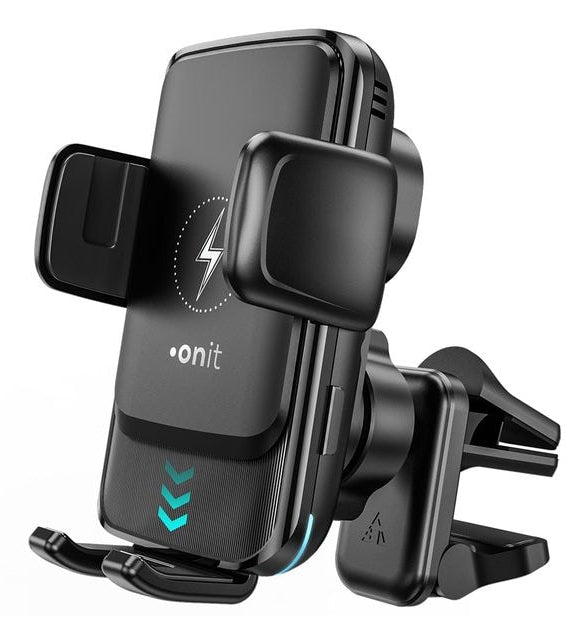 ONIT Smart – Kabellose Auto-Ladehalterung – Saugnapf, Armaturenbrett, USB-C, für Smartphones 60–90 mm – Schwa