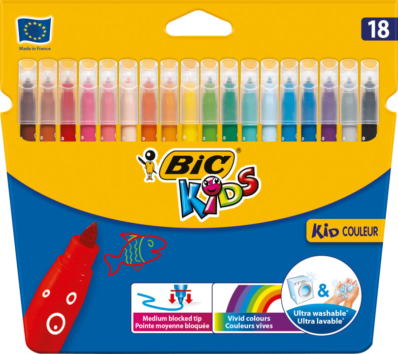 BIC Filzstifte, Strichbreite 0,8 mm, 24 Farben