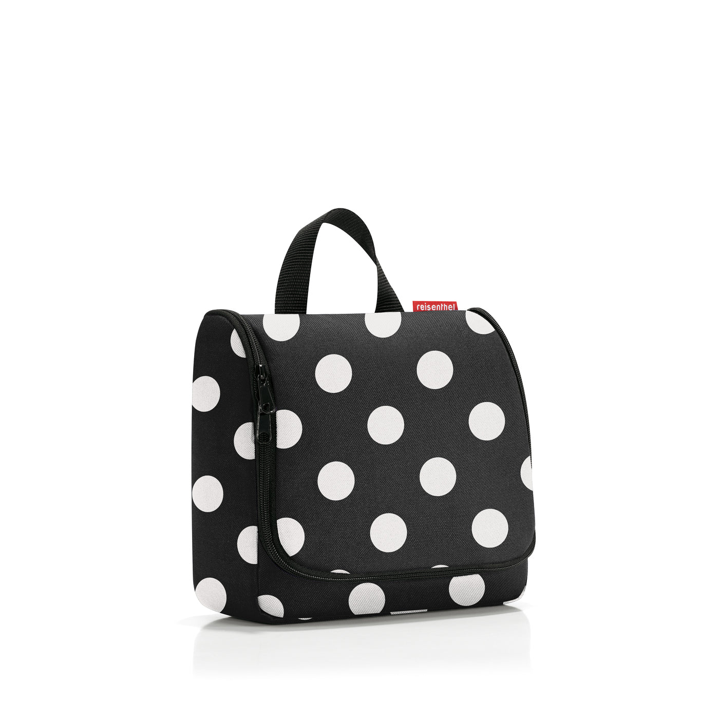Reisenthel Kosmetiktasche Toiletbag – Wasserabweisend, Reissverschluss, Aufhänger – 3 l – Schwarz/Weiss