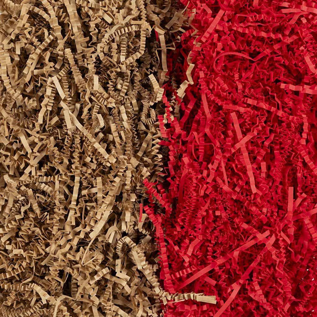 Creativ Company Papierstreifen – 0,1 kg – 3 mm – braun, rot – 1 Stück