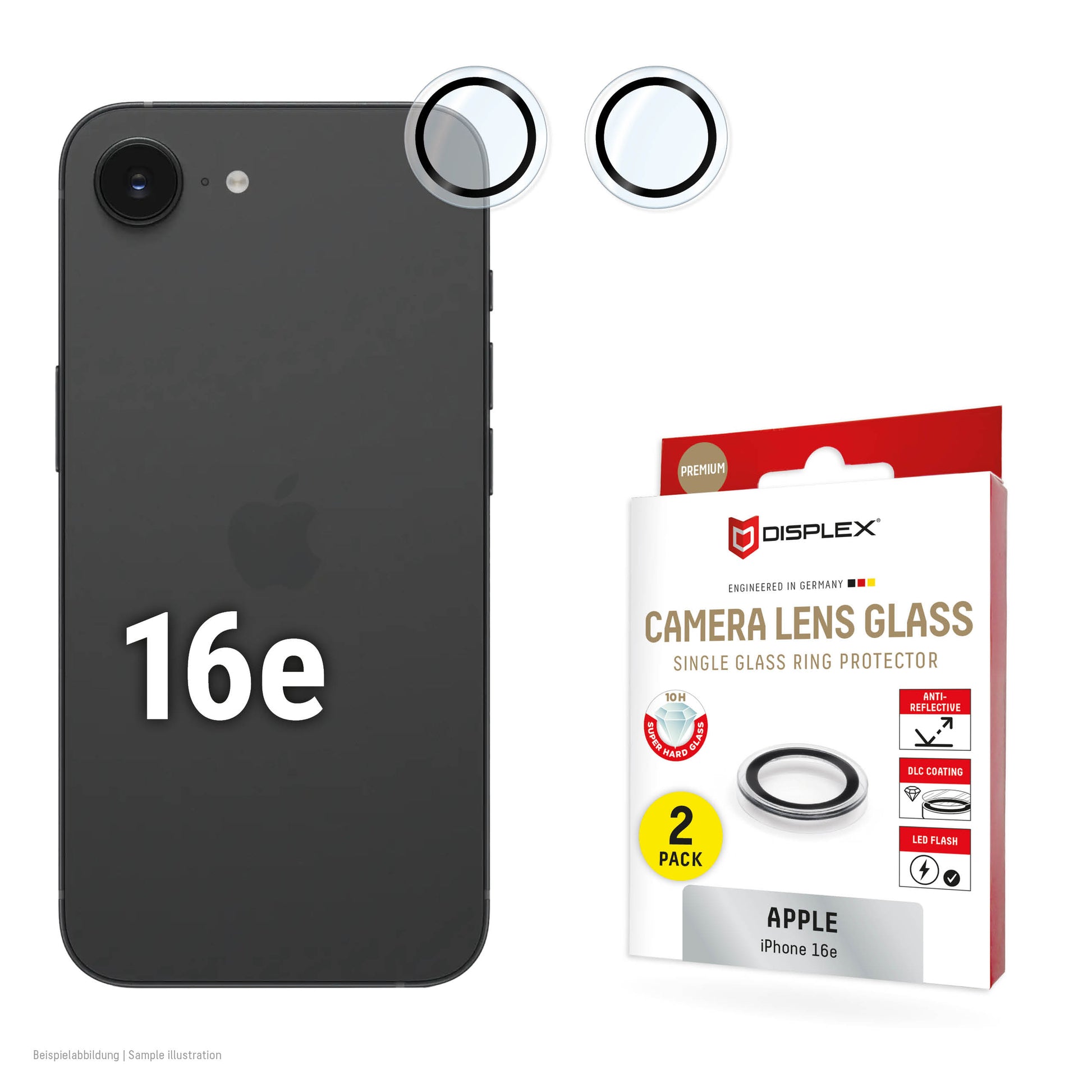 E.V.I. Displayschutz (Panzerglas), 10H – für iPhone 16e