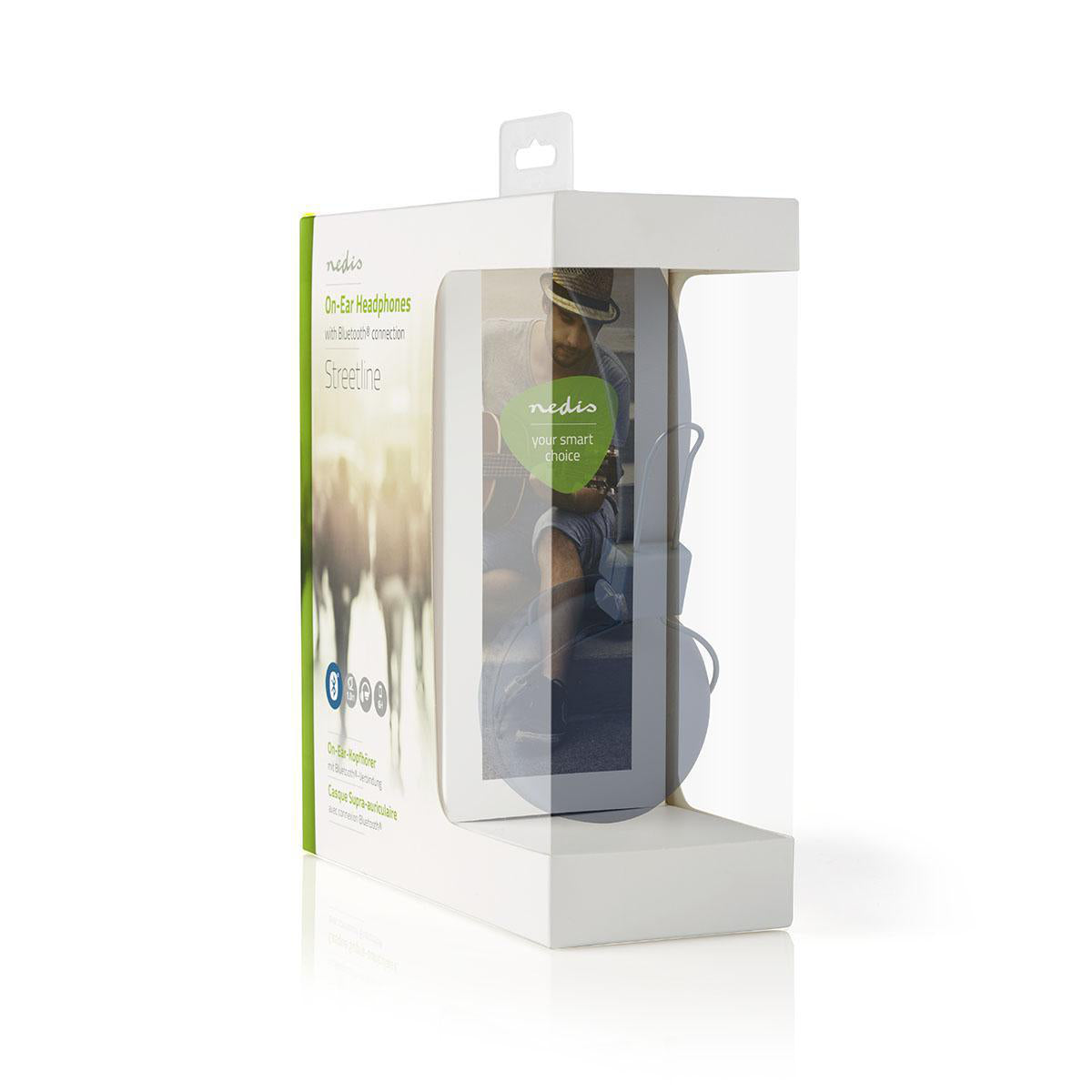 Nedis On-Ear Kopfhörer – Stereo, Kabel + BT, Schwarz, BT 4.2