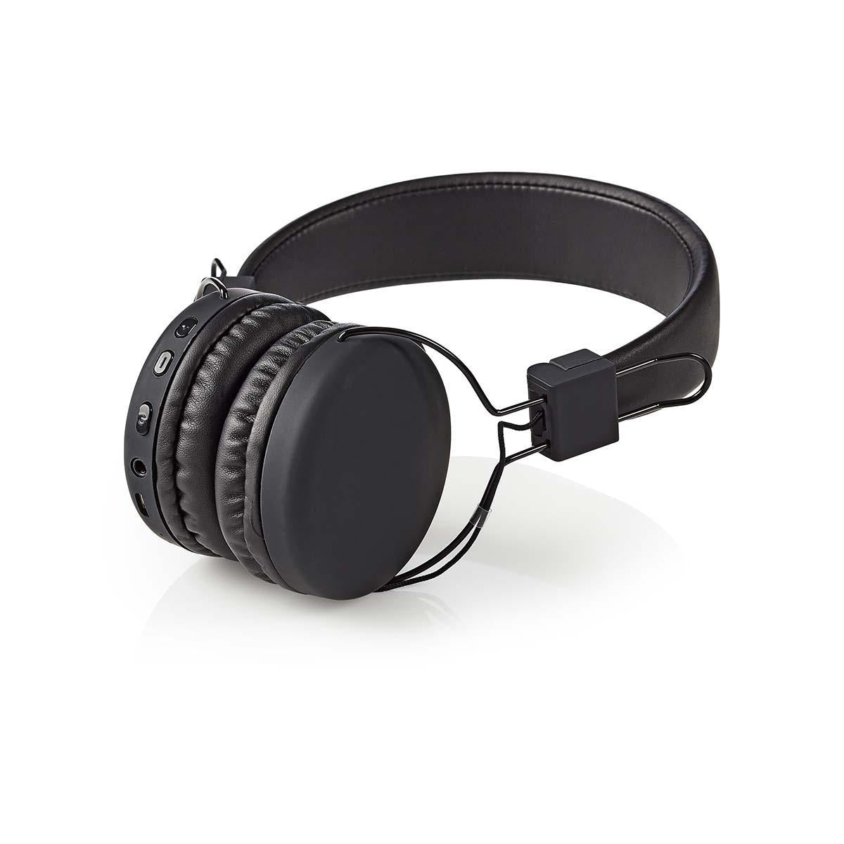 Nedis On-Ear Kopfhörer – Stereo, Kabel + BT, Schwarz, BT 4.2