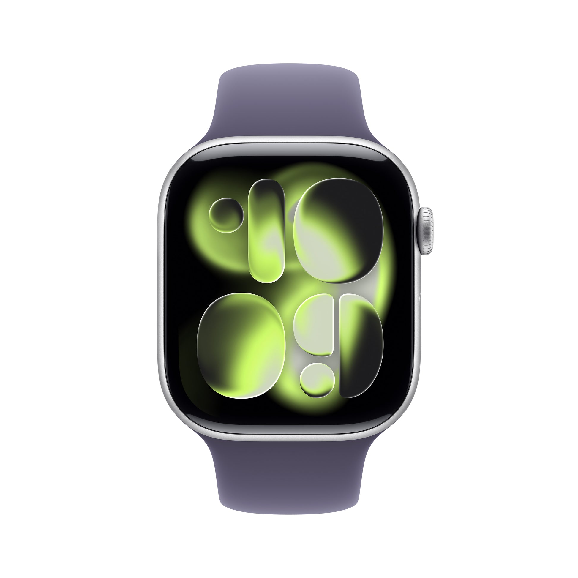 Apple Watch Series 11 46 mm GPS – Aluminium Silber, Sportarmband, Purple Fog, S/M, 50 m, für iPhone