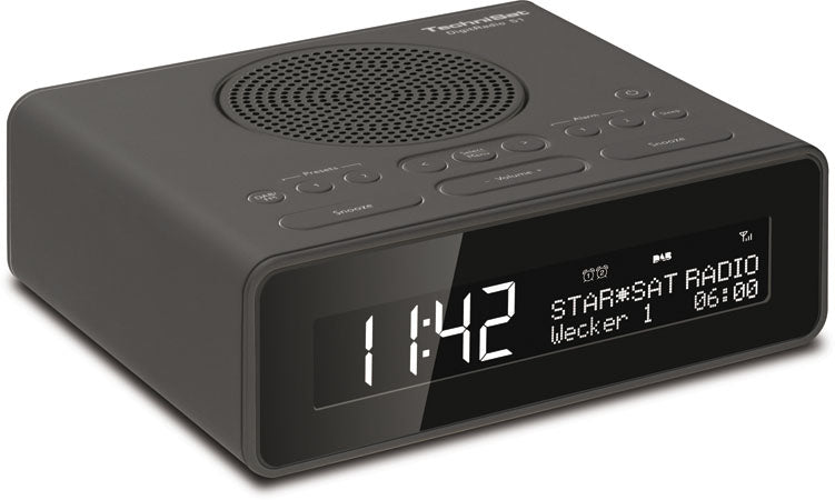 TechniSat DigitRadio 51 – Radiowecker – DAB+, UKW, Netzbetrieb – Schwarz