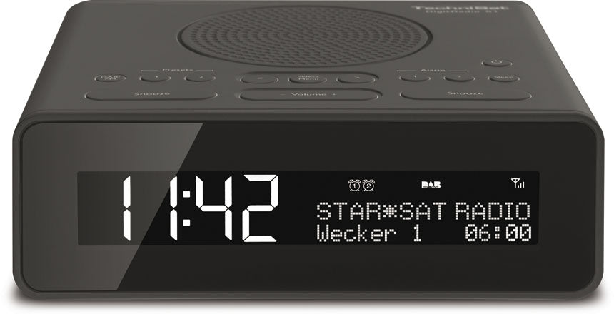 TechniSat DigitRadio 51 – Radiowecker – DAB+, UKW, Netzbetrieb – Schwarz