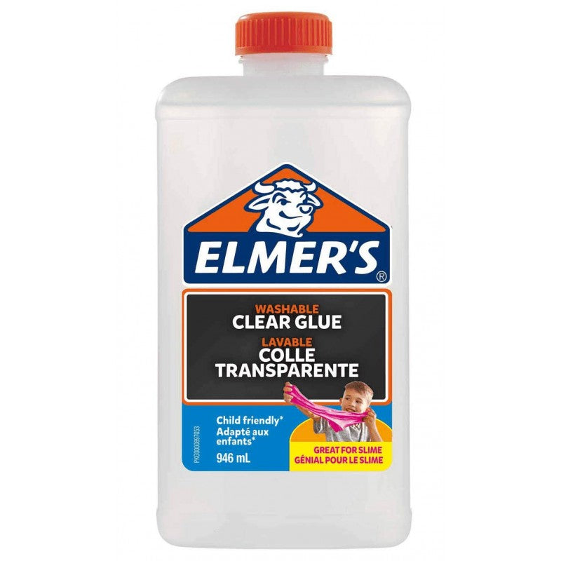 Elmer's Bastelkleber – 946 ml – trocknet transparent, auswaschbar – für die Herstellung von Slime