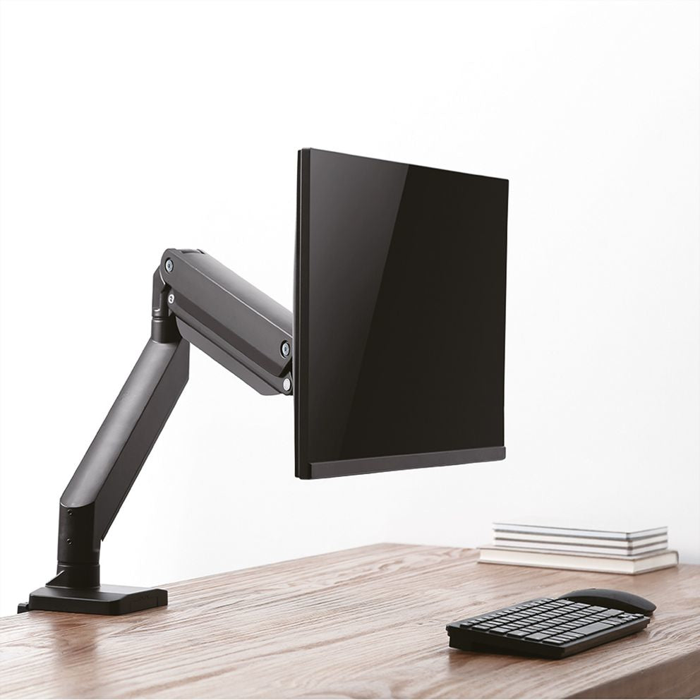 ROLINE Monitorarm Tischhalterung – 1 Monitor – 17–49" – VESA 75×75/100×100 mm – bis 18 kg/Monitor – Gasfeder