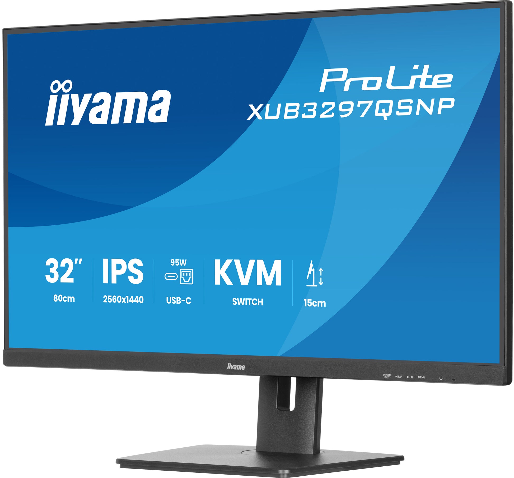iiyama ProLite XUB3297QSNP-B1 – Monitor, 32" 2560 × 1440 (WQHD), IPS, 350 cd/m²
