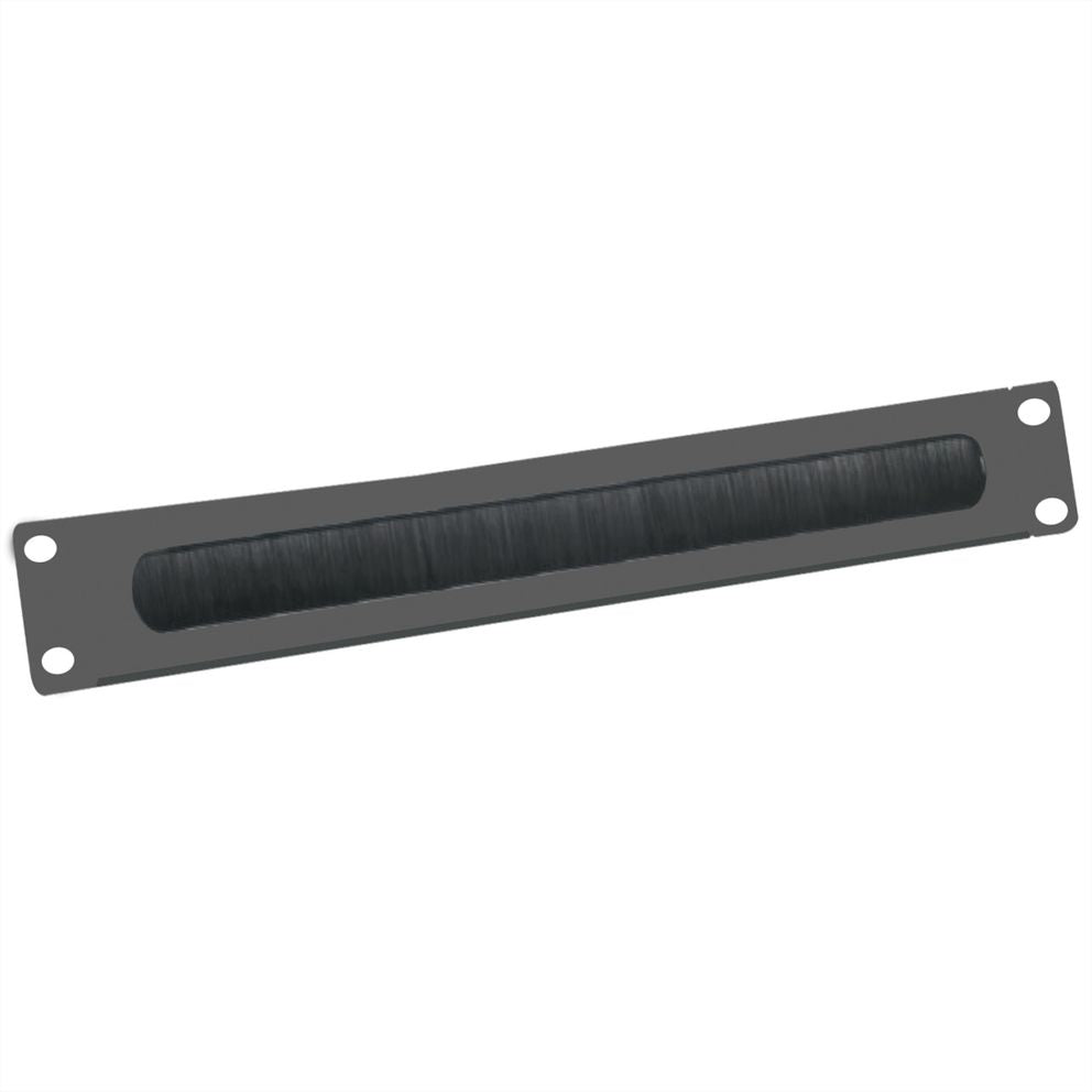 VALUE Rangierpanel 19" 2U, Bürstendichtung, Metall – Schwarz