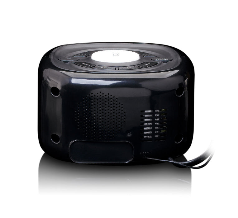 Lenco CR-12BK – Radiowecker UKW, 2 Weckzeiten, LED-Display, Nachtlicht – Schwarz