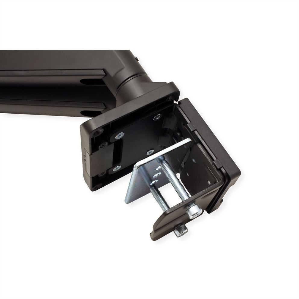 ROLINE LCD-Doppelarm – Monitorarm Tischhalterung – Klemme/Durchführung – 2 Monitore – bis 35" – VESA 75×75/100