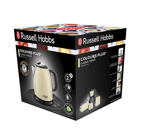 Russell Hobbs Wasserkocher – 1 l, Kunststoff, Crème, 24994-70