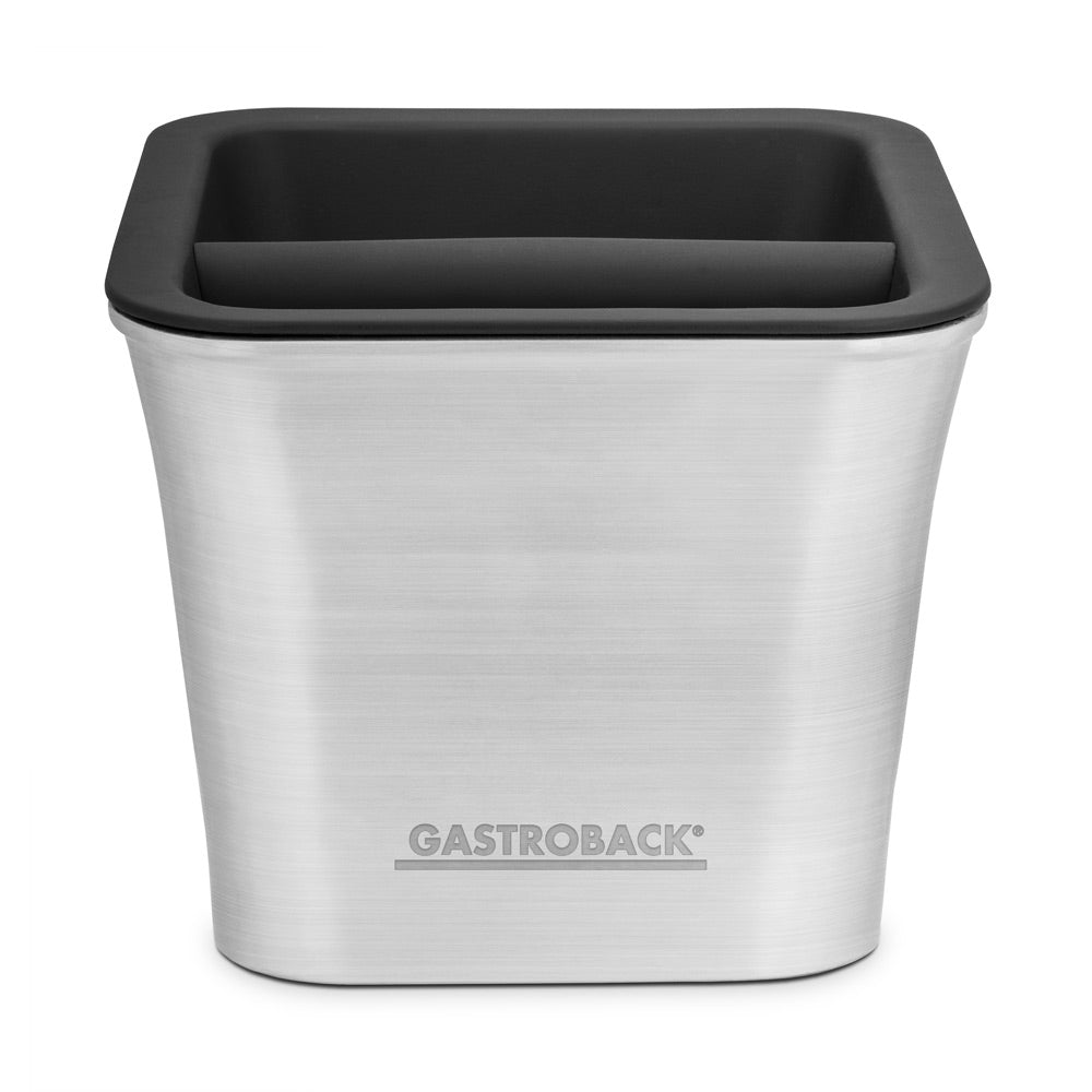 Gastroback Abklopfschale – 18 × 18 × 17 cm, 1,5 l – für Siebträgermaschinen, Edelstahl