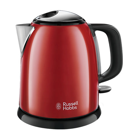 Russell Hobbs Wasserkocher – 1 l, Edelstahl, Rot, 24992-70