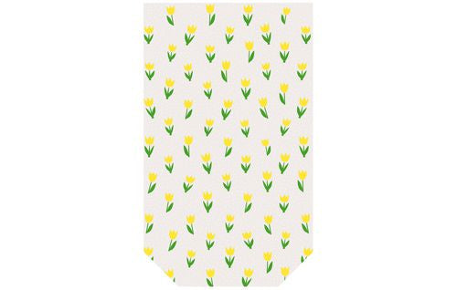Braun + Company Geschenkbeutel Cellophantüten – Minitulips Gelb – 145 × 235 mm – 10 Stk., Kunststoff, 30 Mikron