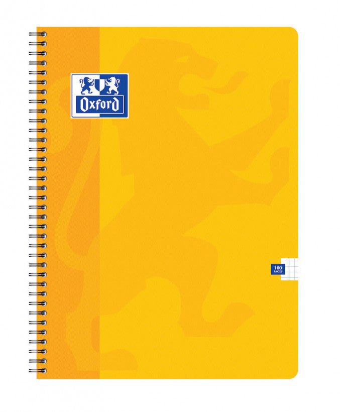 Oxford Spiralbuch – 240 × 320 mm – kariert – 50 Blatt – 90 g/m² – Spiralbindung, abgerundete Kanten – blau