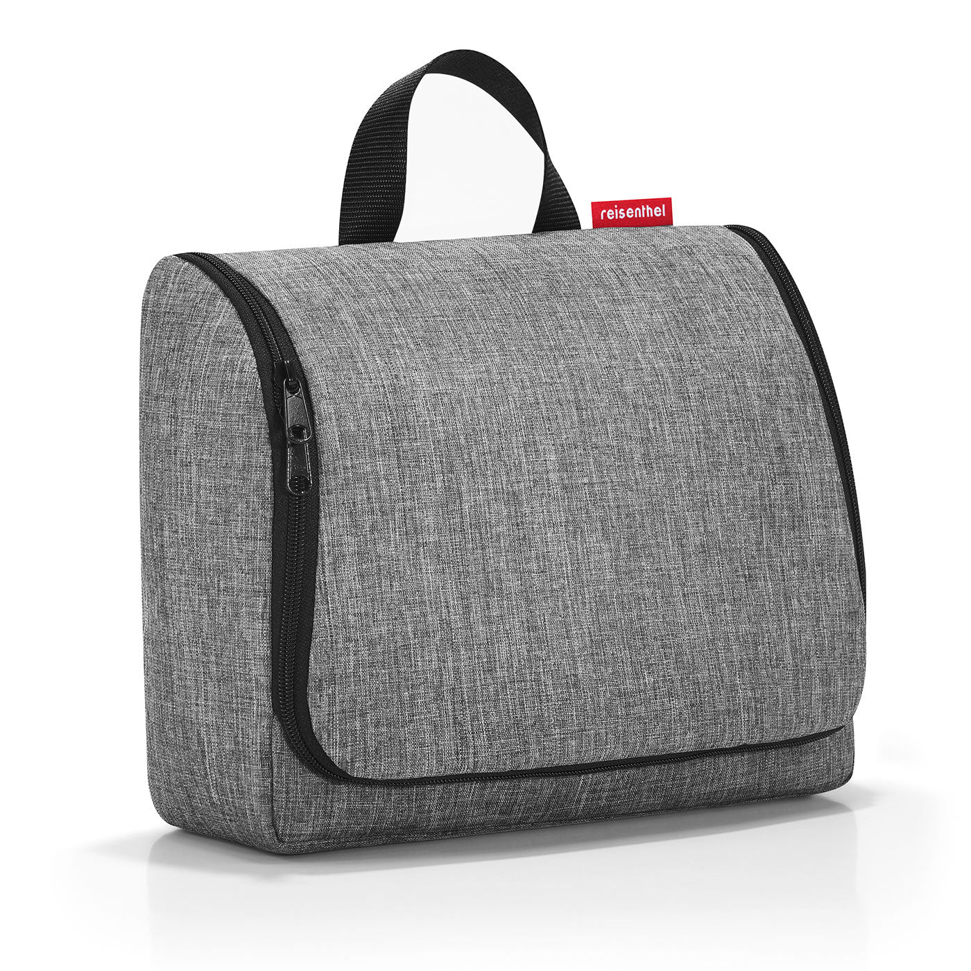 Reisenthel Kosmetiktasche XL – Wasserfest, mit Reissverschluss – 4 l – Silber – Polyester – 1 Stk.
