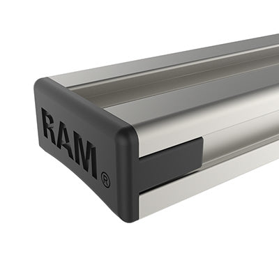 RAM Mounts RAM-TRACK-EXA-5 – Montagezubehör (Aluminium/Komposit-Schiene 5"), inkl. Endkappen, Schwarz/Silber