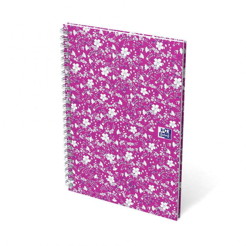 Oxford Collegeblock, Spiralbindung, Softcover, 60 Blatt, perforiert, 90 g/m² – floral, für SCRIBZEE App