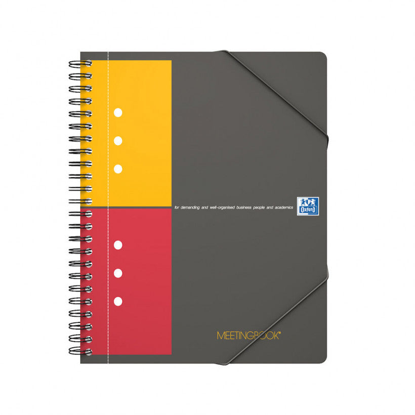 Oxford Collegeblock, Spiralbindung, 80 Blatt, 10-fach gelocht, perforiert, 80 g/m² – Grau, für SCRIBZEE App