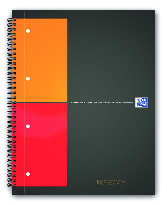 Oxford Collegeblock, Karton, 80 Blatt, 4-fach gelocht, perforiert, 80 g/m² – Grau, für SCRIBZEE App