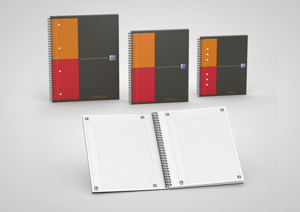 Oxford Collegeblock, Karton, 80 Blatt, 4-fach gelocht, perforiert, 80 g/m² – Grau, für SCRIBZEE App
